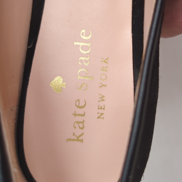 Kate Spade NY Claudia Leather Suede Velvet Slip On Flats 6B Black - Picture 6 of 16